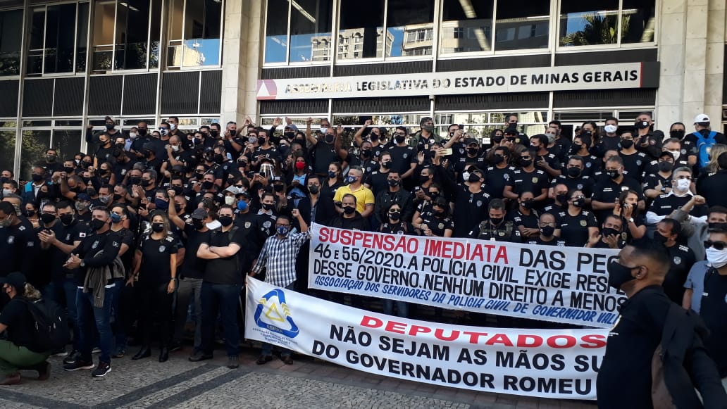 Manifestação da PCMG paralisa reforma da previdência em Minas