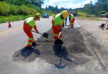 Nova 381 utiliza 48 toneladas de massa asfáltica em 40 dias de operação